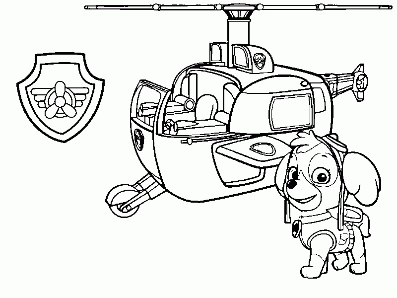 Plansa de colorat cu Paw Patrol 49 44